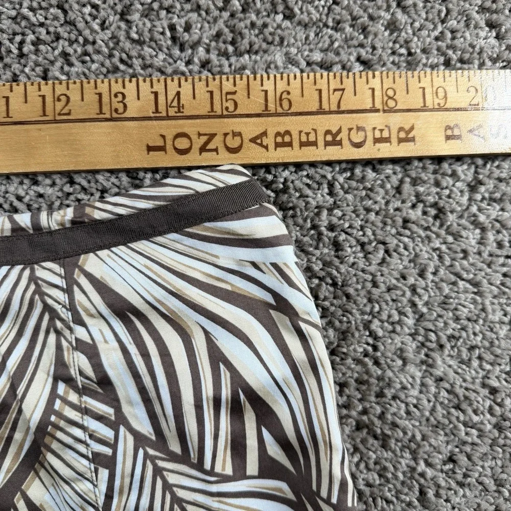 Talbots A line Leaf Skirt‎ Size 12 Petite tropical resort wear neutral preppy